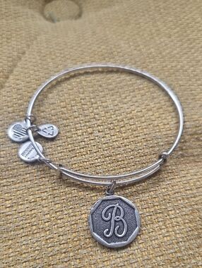 2/$15 Alex and Ani Silver Letter "B" Bracelet and Charm